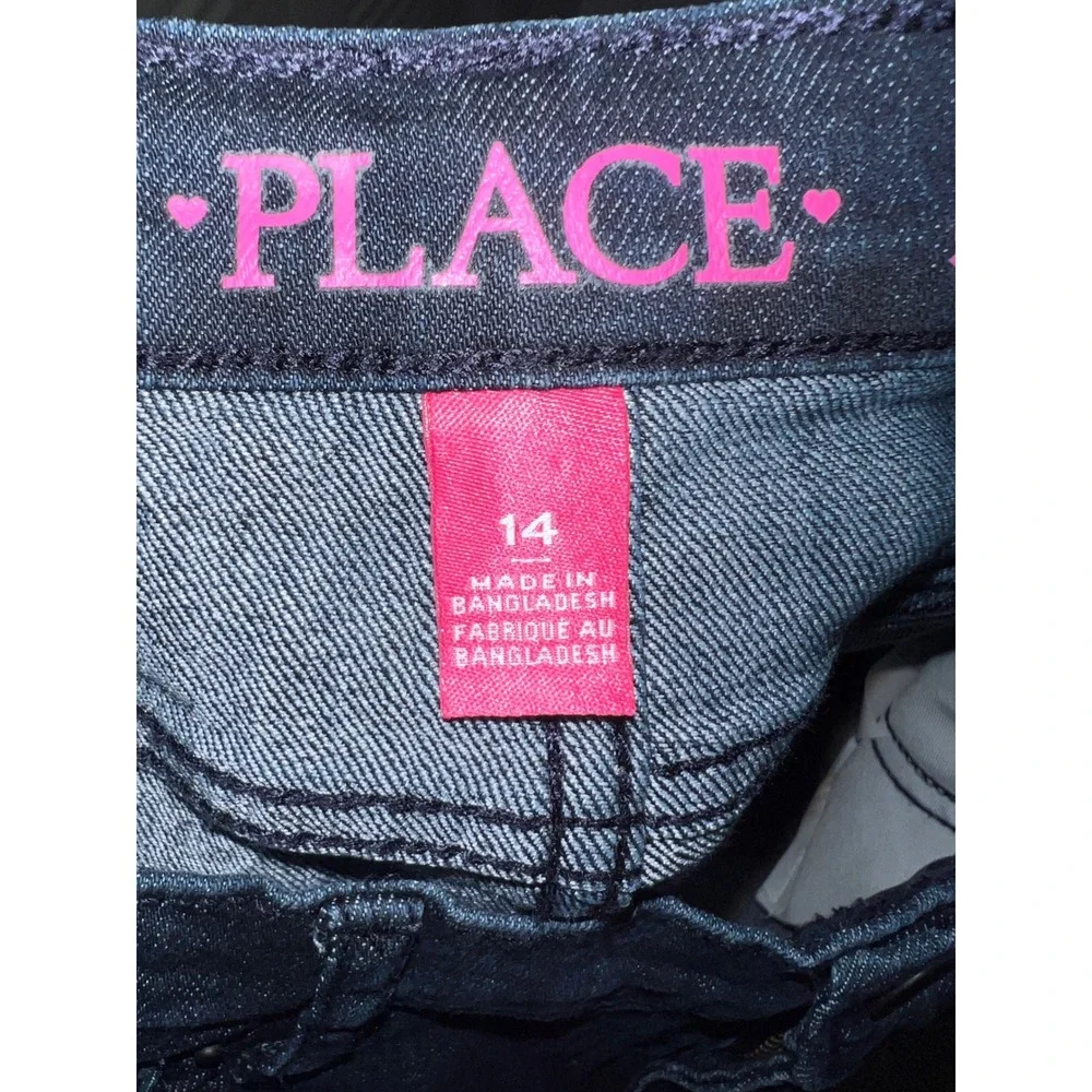 The Childrens Place Womens Bootcut Jeans Dark Wash Indigo Stretch Size 14